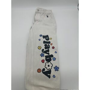 Playboy Pac Sun Jeans for Women/ Girls Sz 25 Low Rise Cotton White